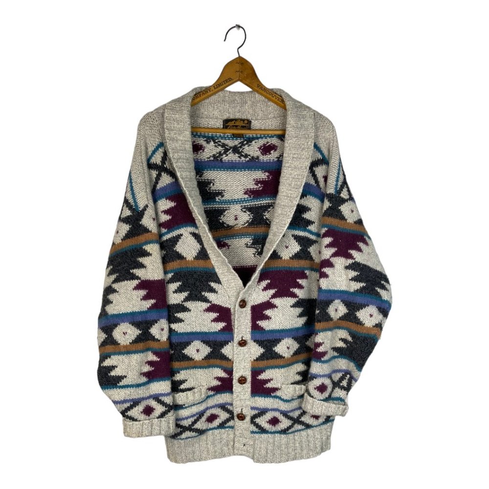 Eddie Bauer Multicolor Patterned Cardigan Sweater - Picture 2 of 7